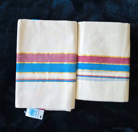 Mulloth Set mund -Pure Handloom certified