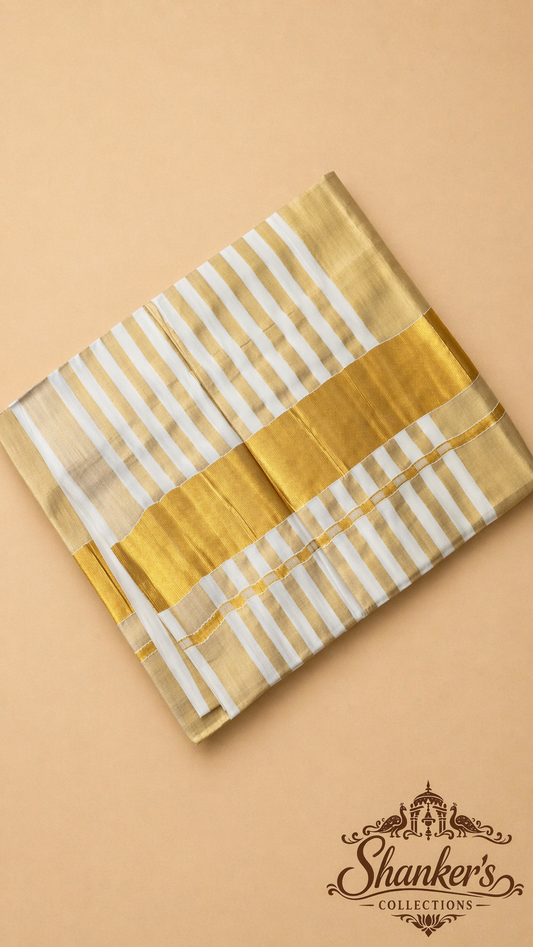 Lotus Design Kerala Traditional Saree