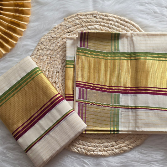Set Mund olive green and purple