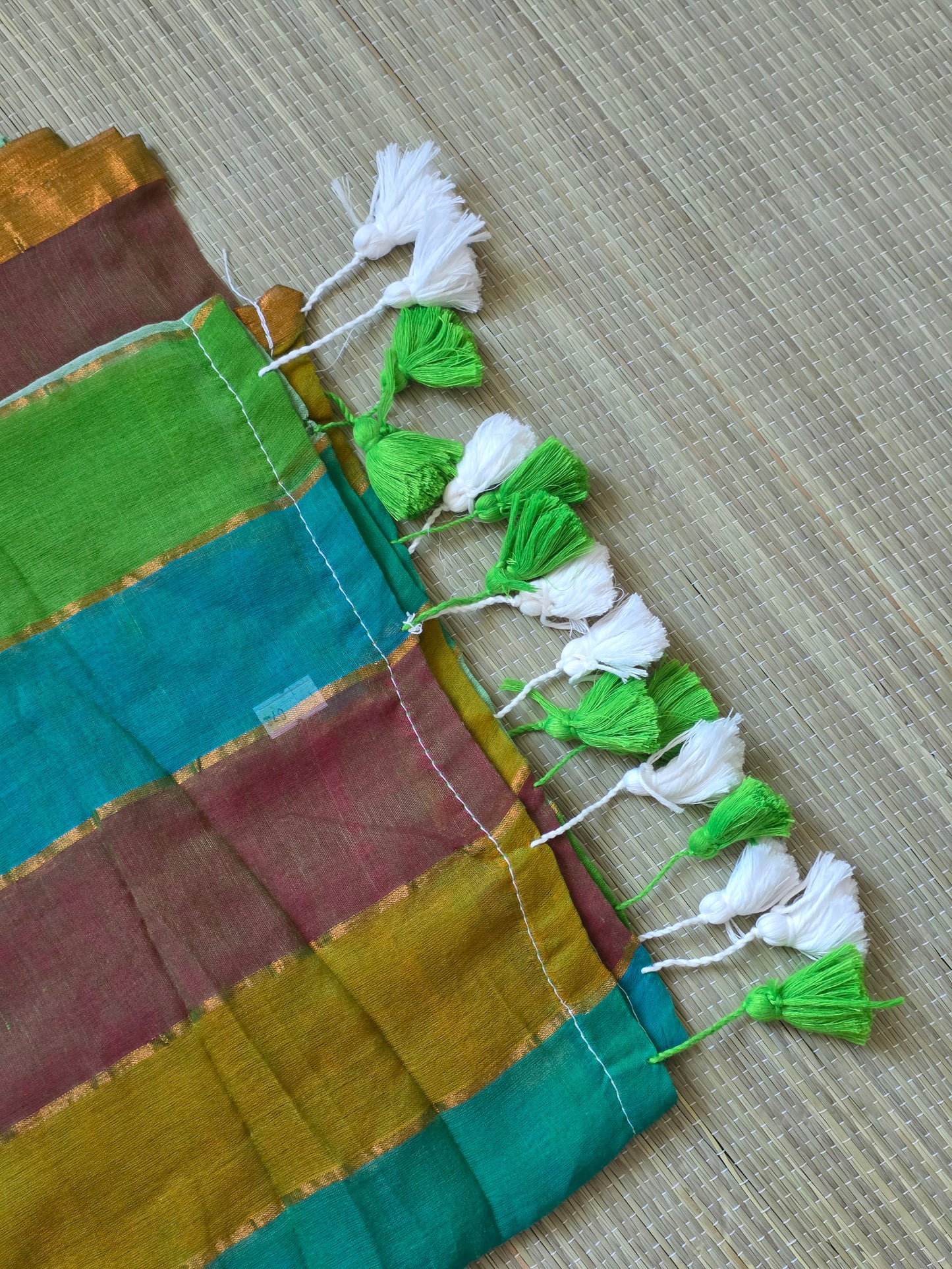 Mulcotton sarees - rainbow