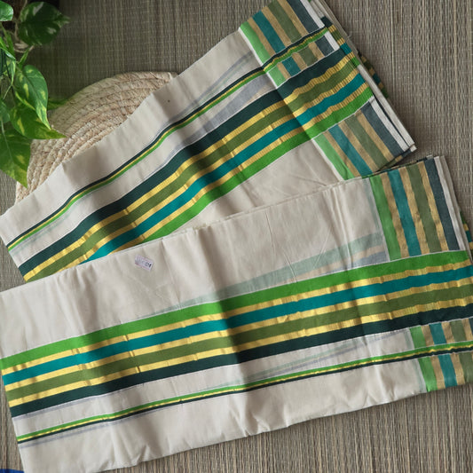 Set Mund with multi color border design 2