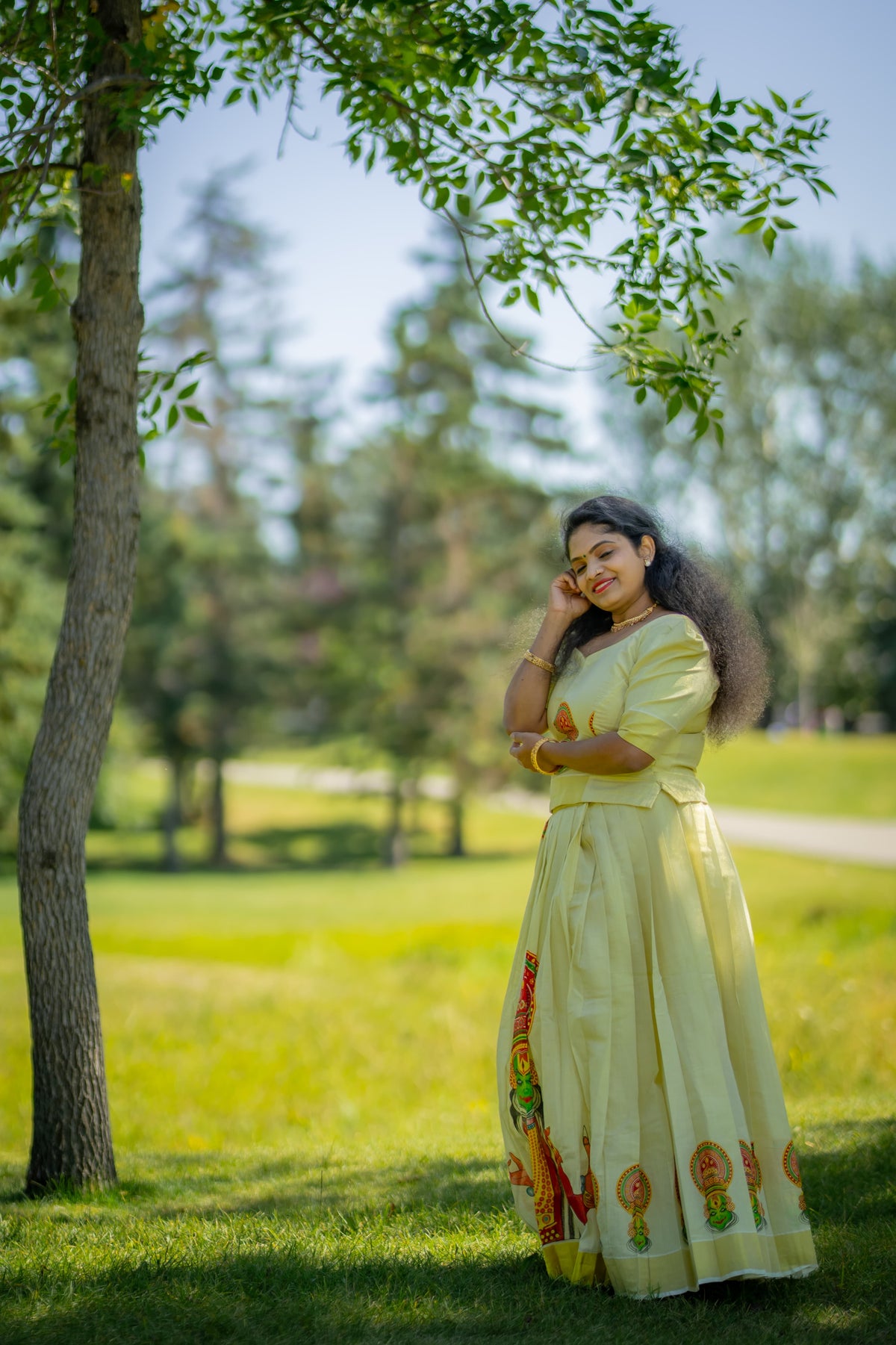 Kathakali printed skirt and top