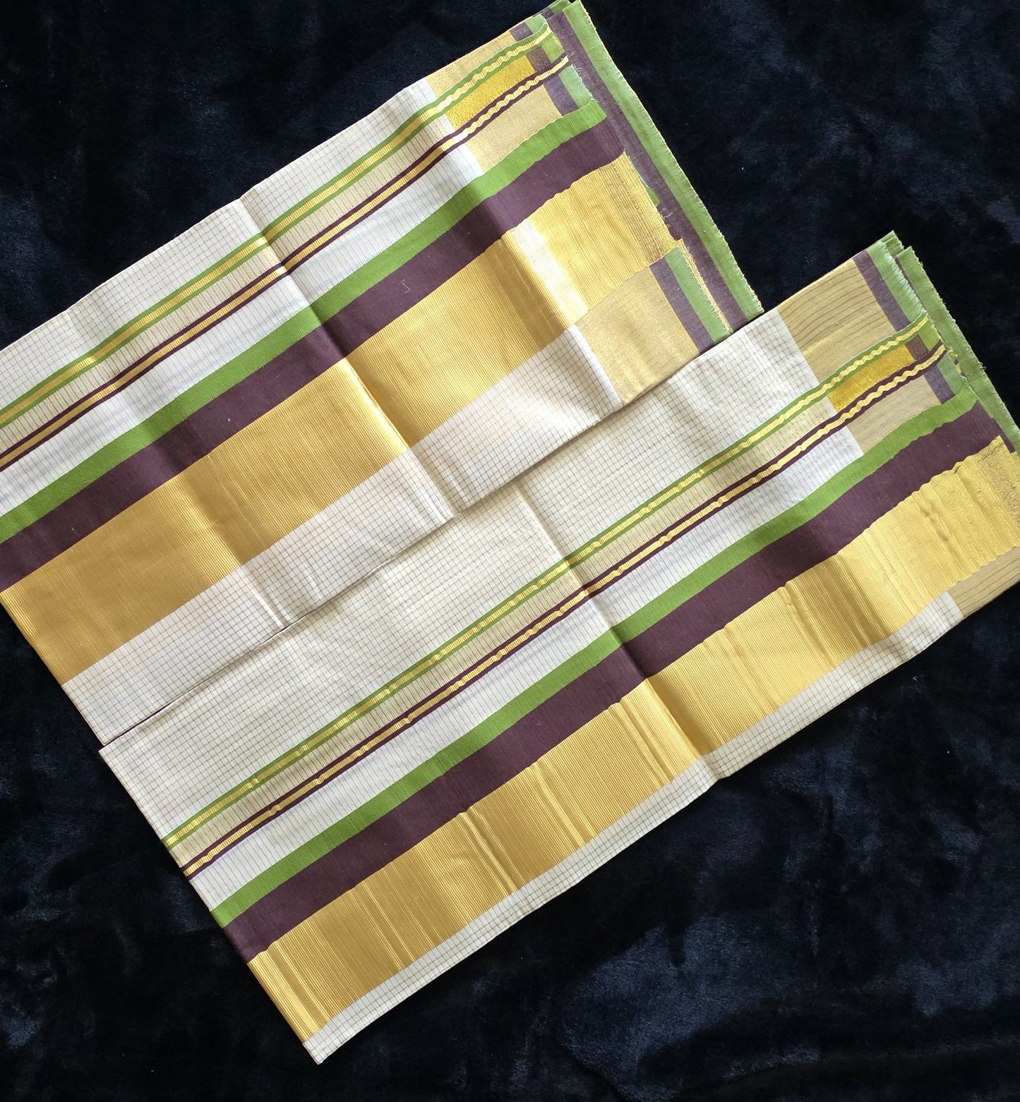 Olive Green-Brown Set mundu