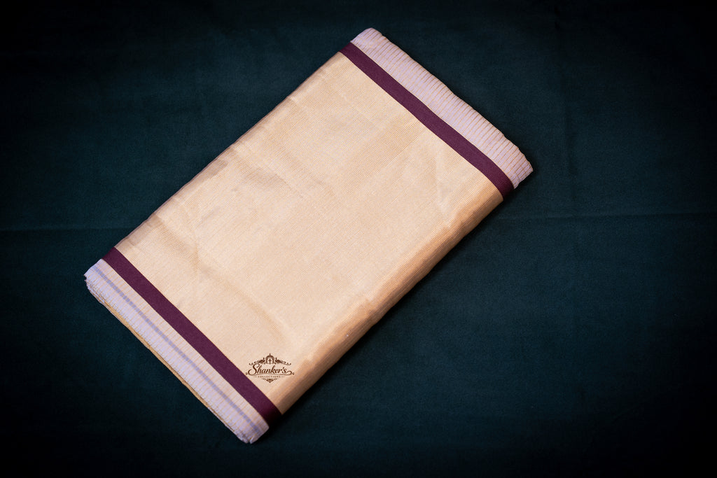 Pure Handloom Micro checks Kerala Traditional Saree