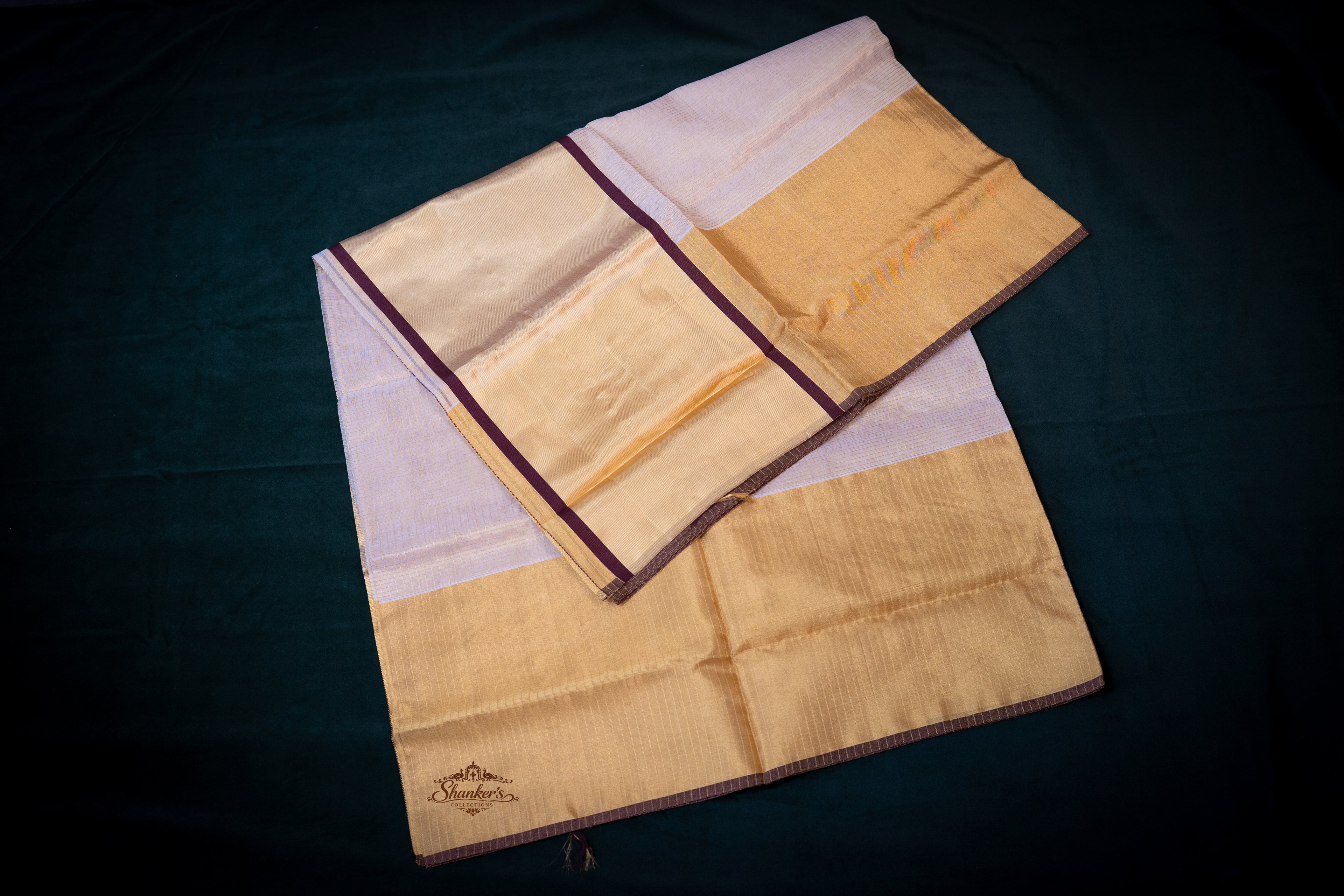 Pure Handloom Micro checks Kerala Traditional Saree