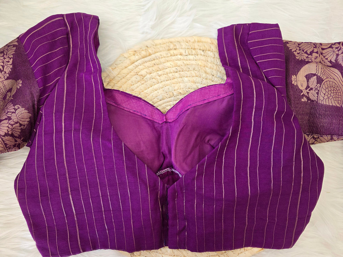 Saree with stiched blouse -M-XXL