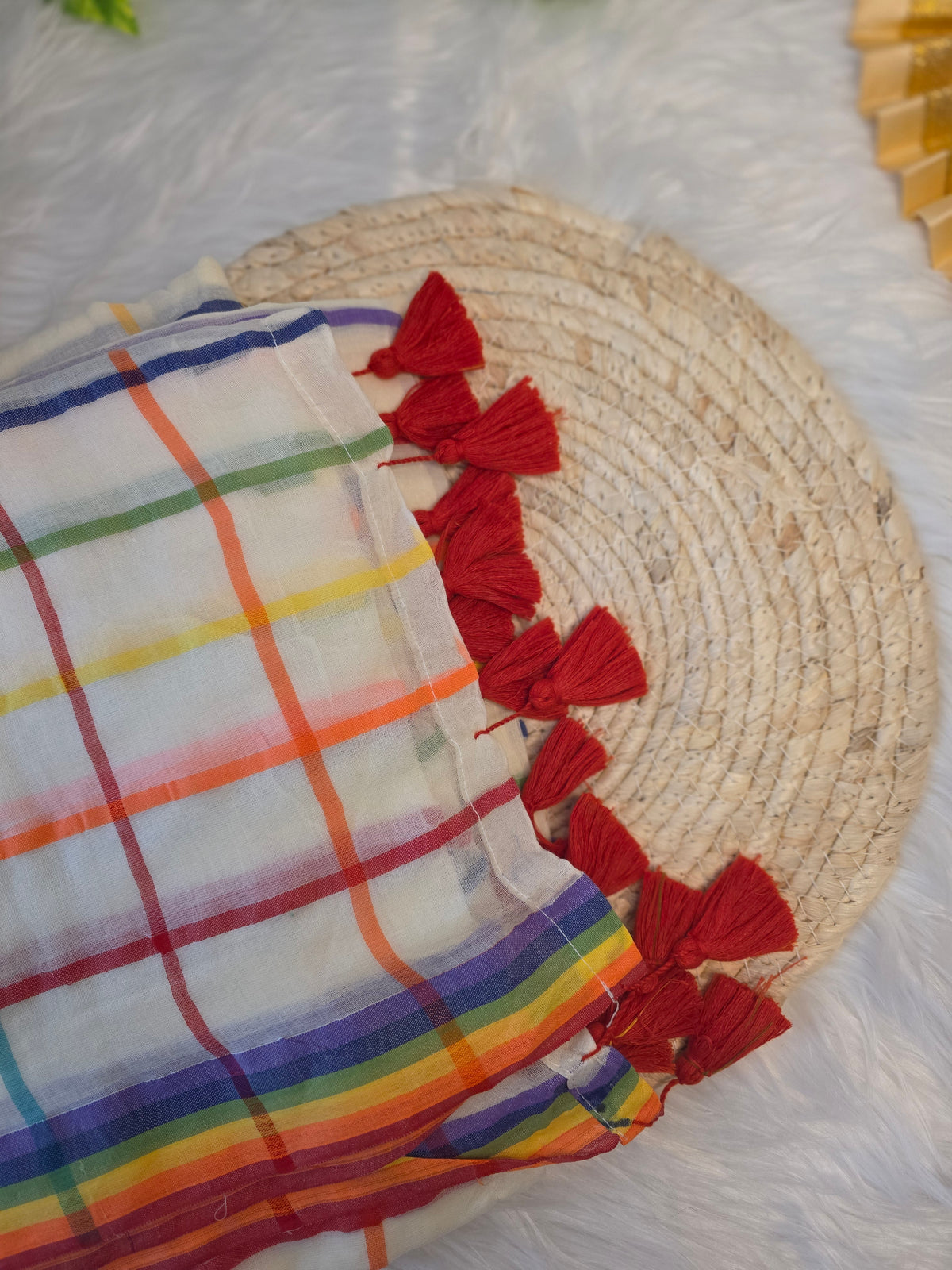 Mulcotton sarees - checked design