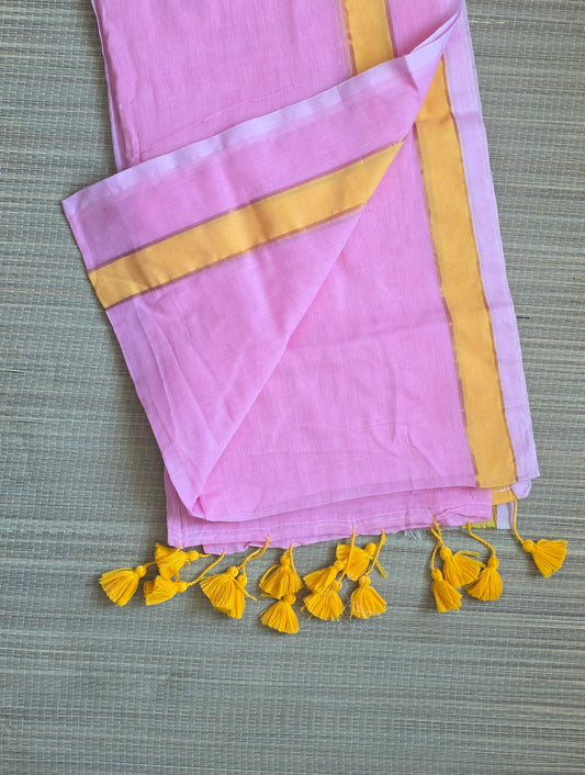 Mulcotton sarees - pink
