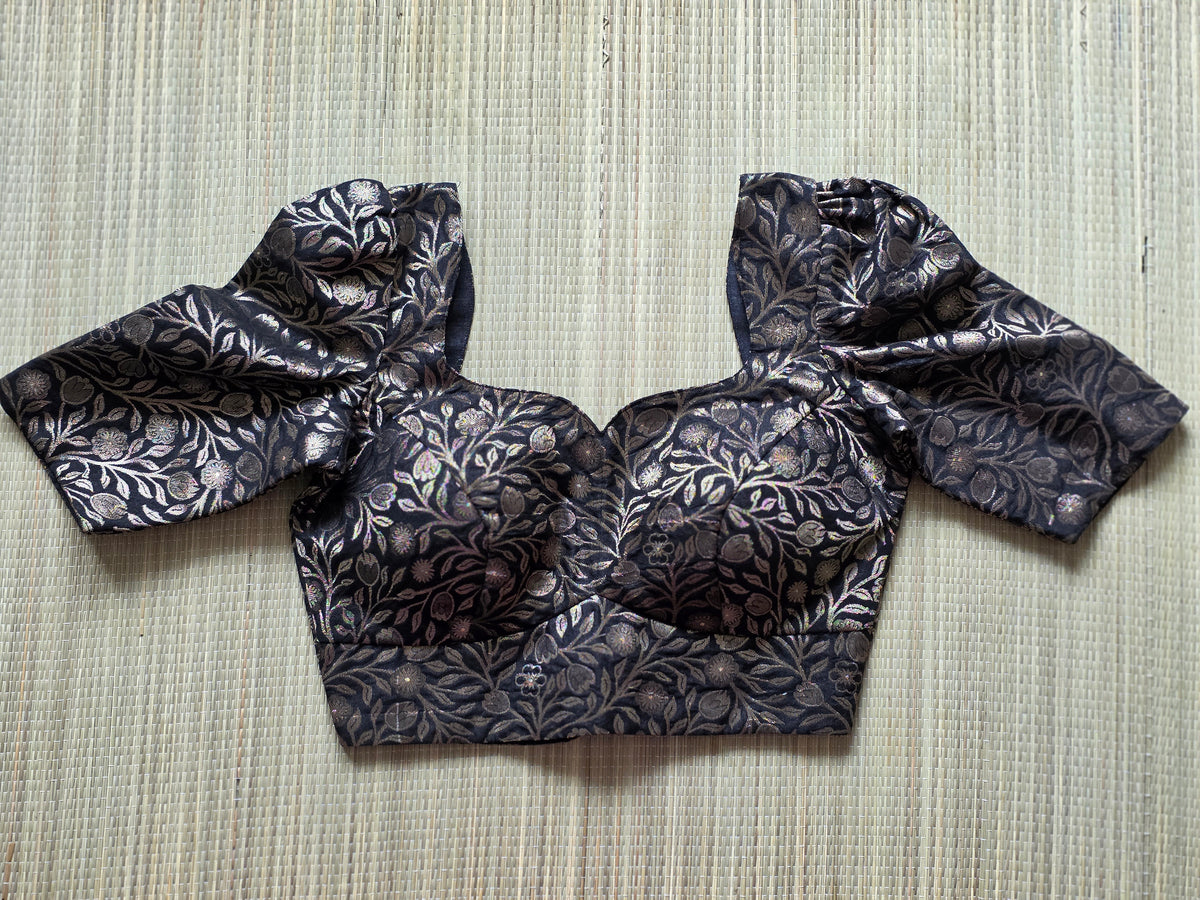 Readymade blouse - black brocade