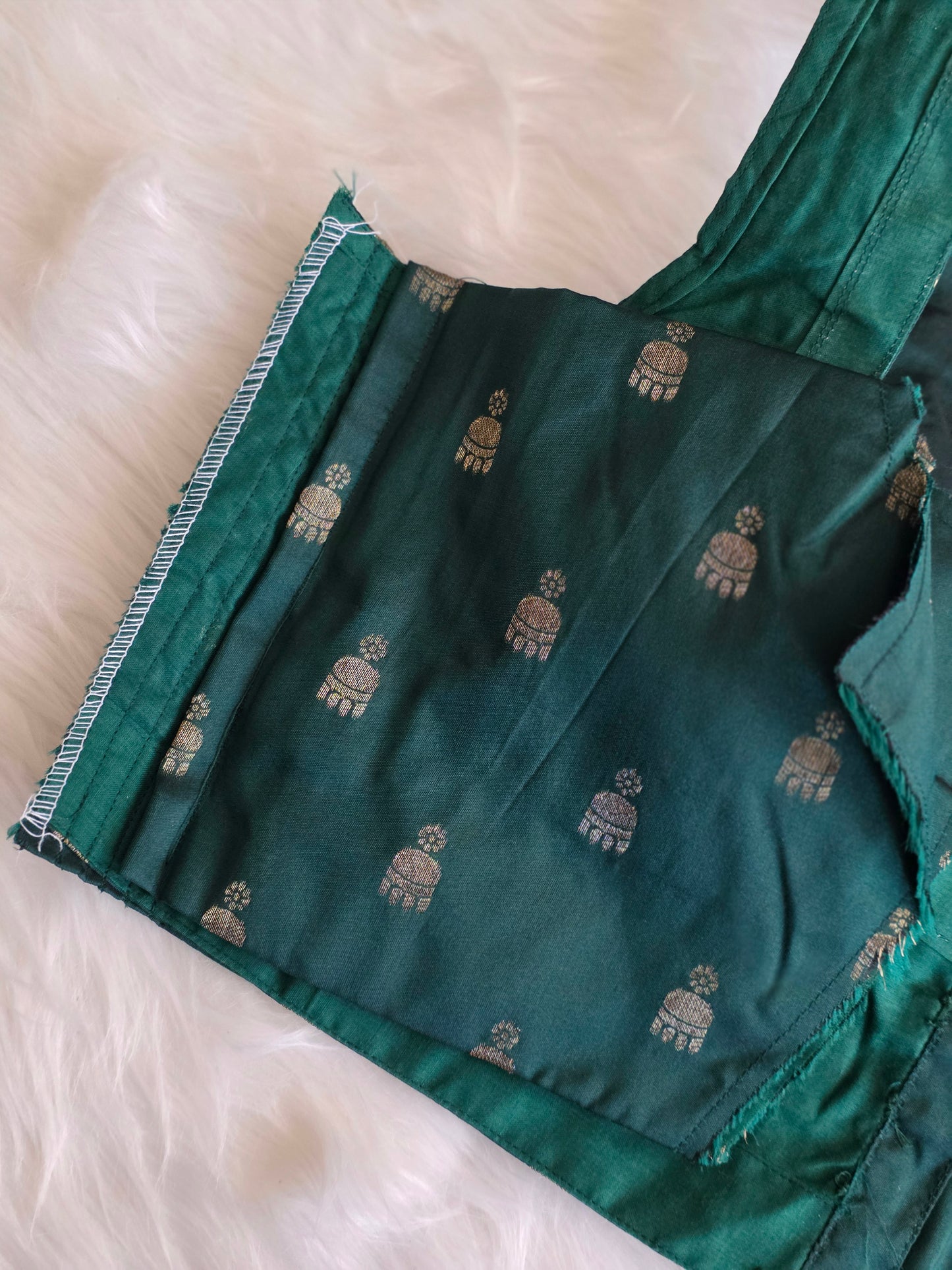 Sleeveless Blouse- Bottle green