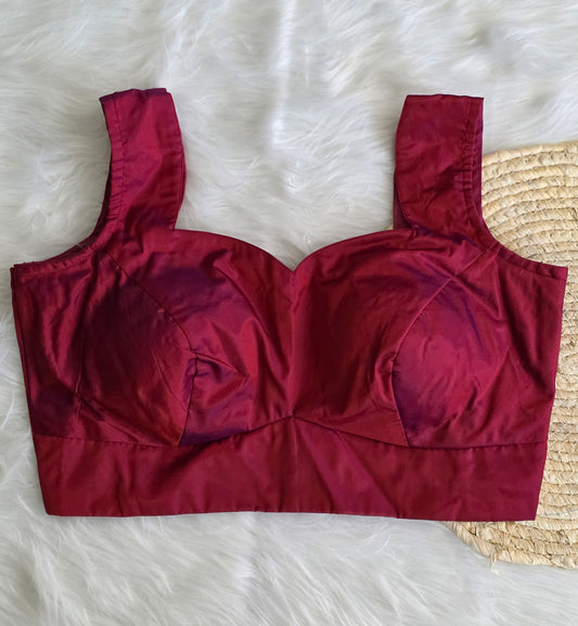 Readymade Blouse Plain red sleeveless