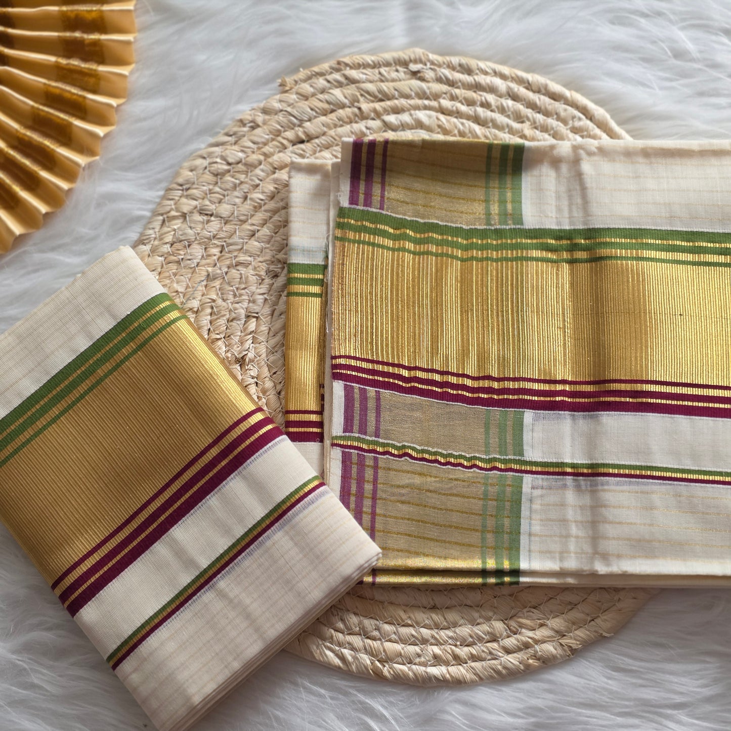 Set Mund olive green and purple