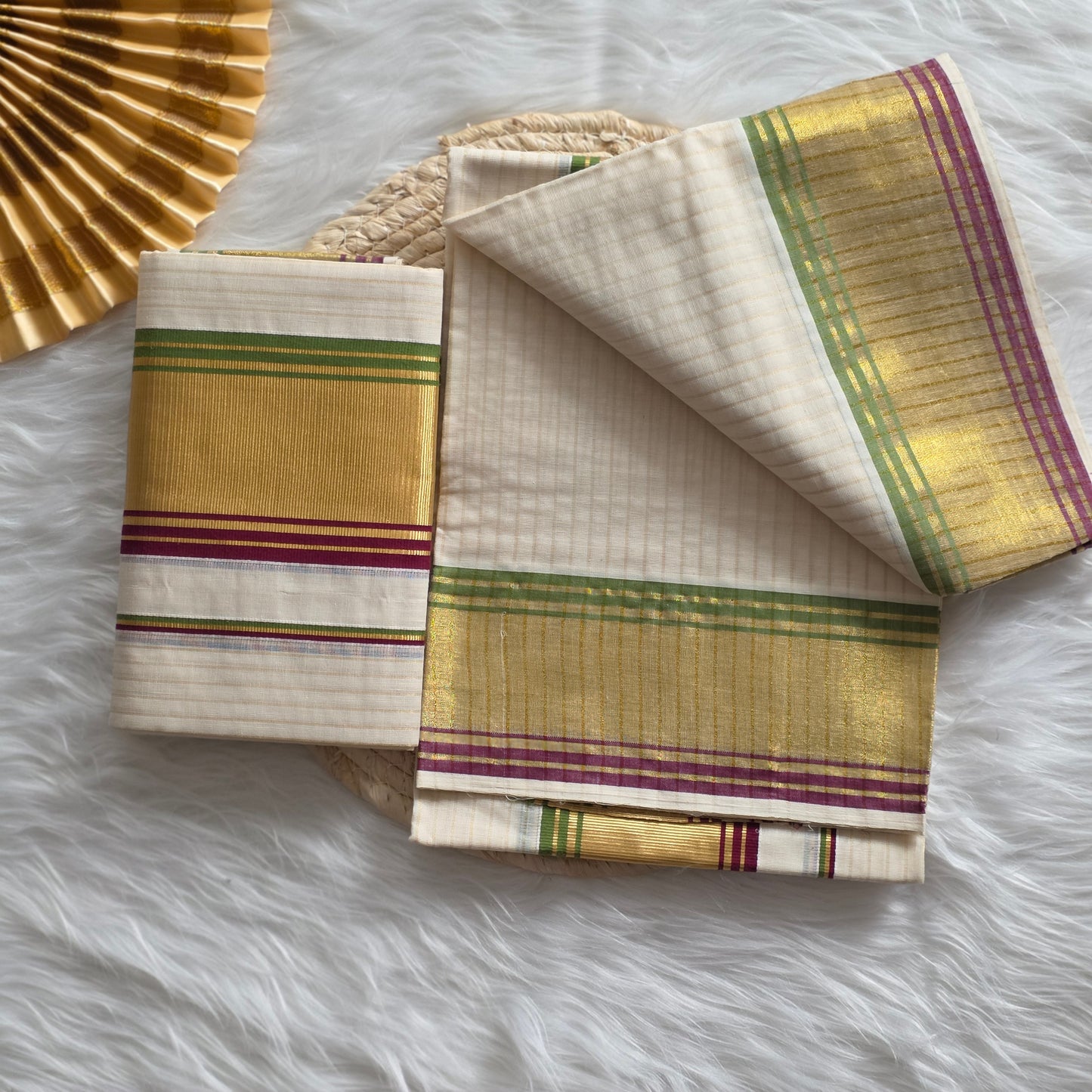 Set Mund olive green and purple