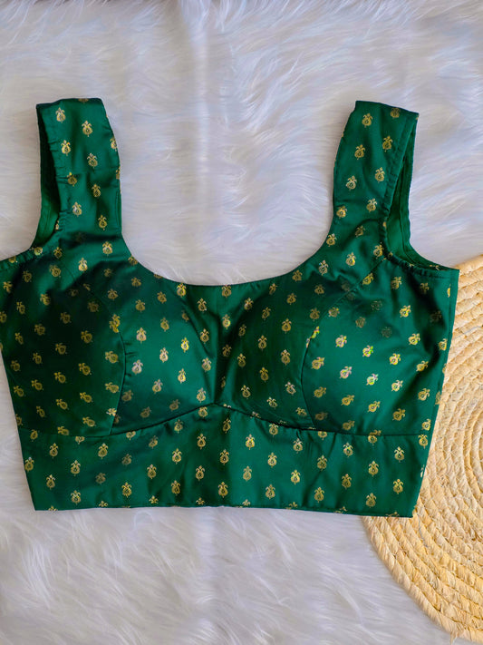 Sleeveless brocade blouse