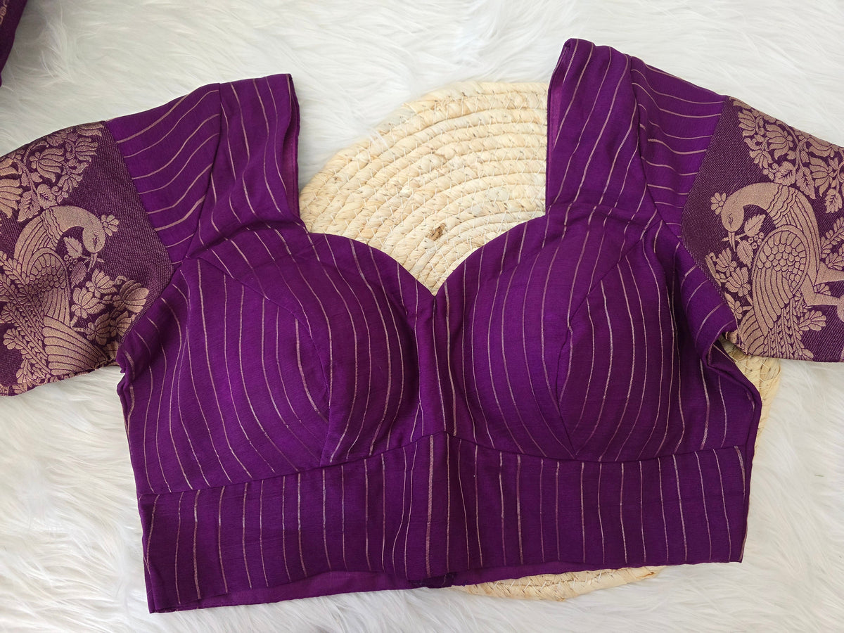 Saree with stiched blouse -M-XXL