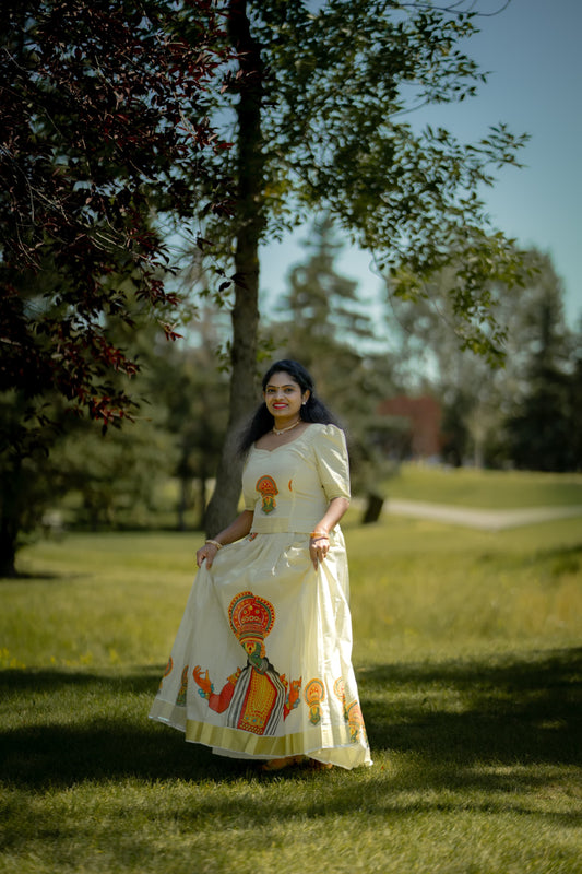 Kathakali printed skirt and top