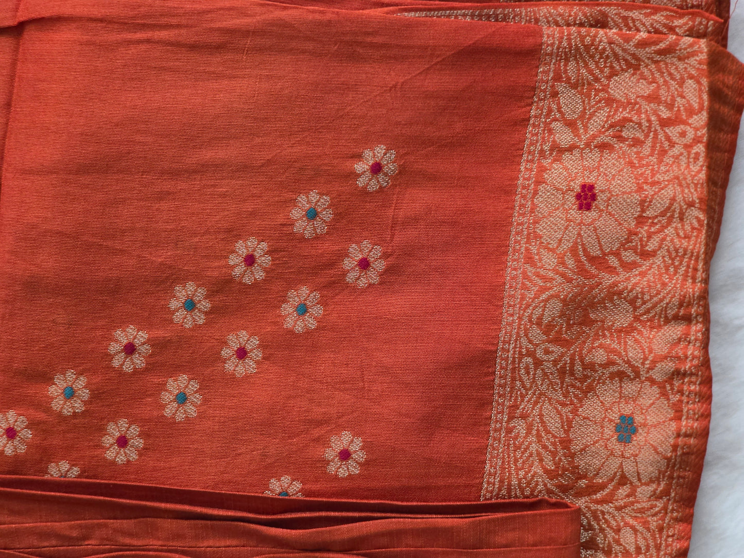 Rust orange Premium 3 piece set with embroidery
