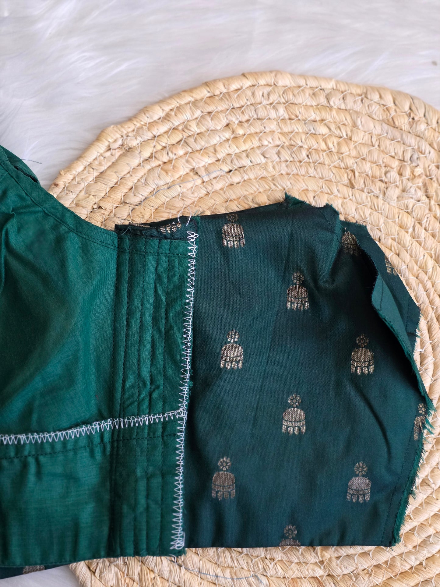 Sleeveless Blouse- Bottle green
