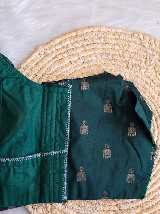 Sleeveless Blouse- Bottle green