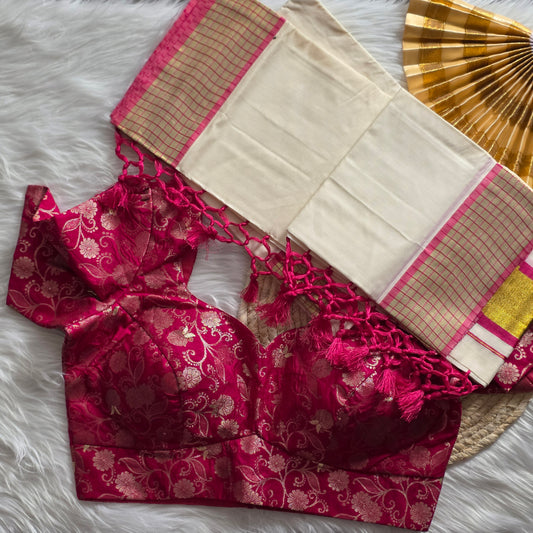 Combo set Mund with Brocade blouse