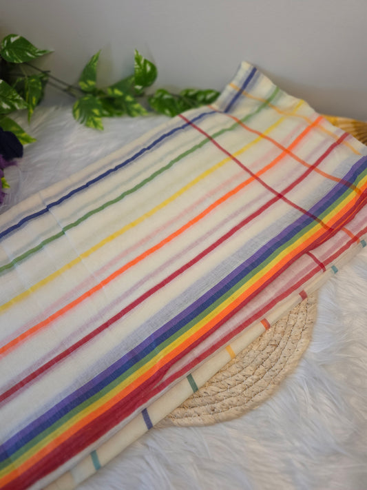 Mulcotton sarees - checked design