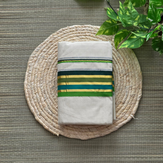 Set Mund with multi color border design 2